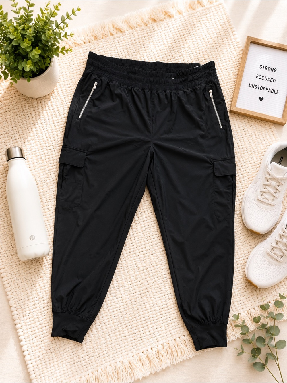 Old Navy Black Track Jogger Pants